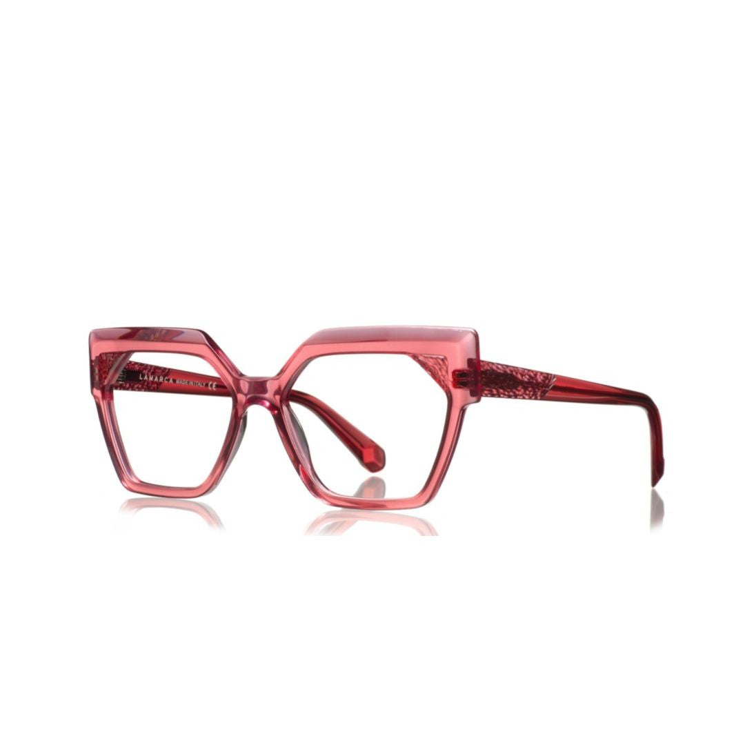 Lamarca Pink Ceselli 162 Acetate Hexagonal Sunglasses