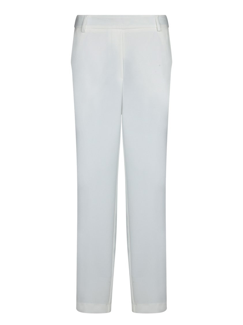 Blanca Vita High-Waisted Straight-Cut White Trousers
