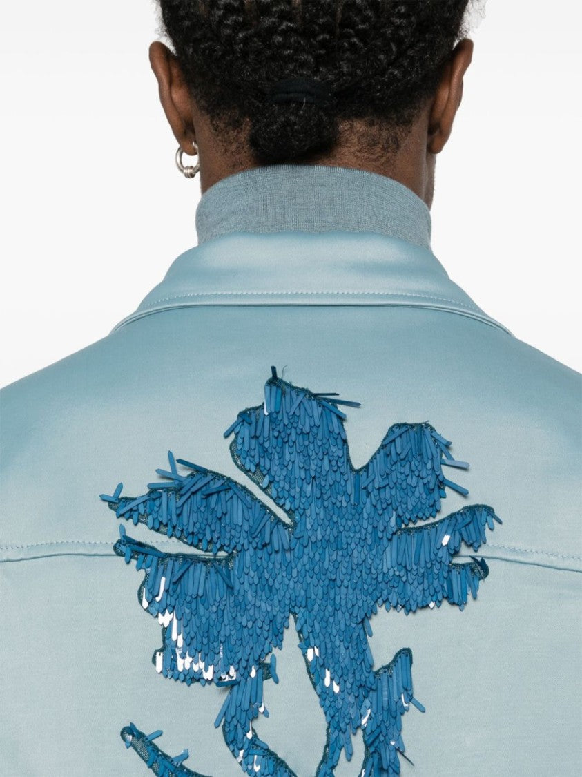 Lanvin Powder Blue Satin Jacket