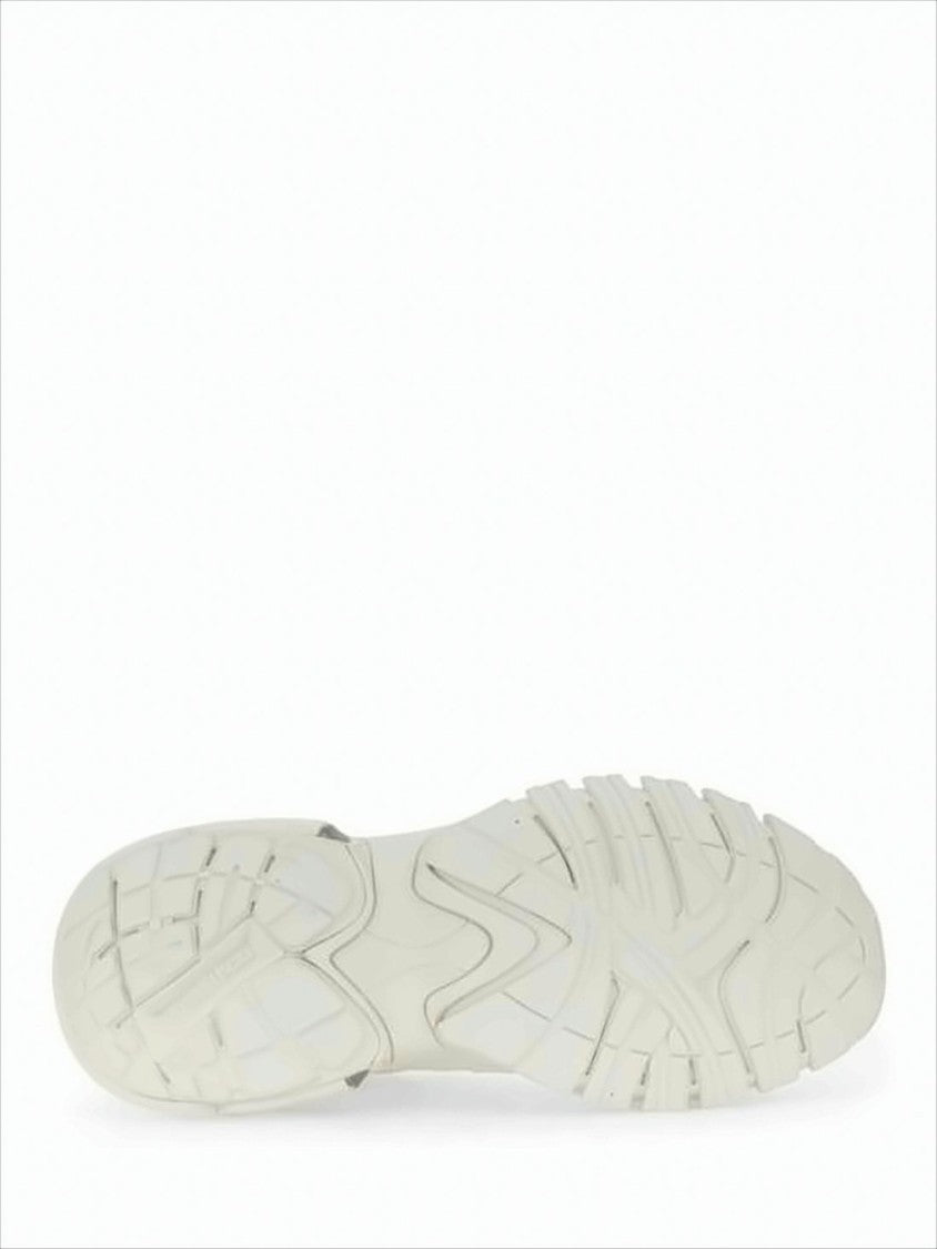 Diesel White Polyester Sneakers With Mesh Accents