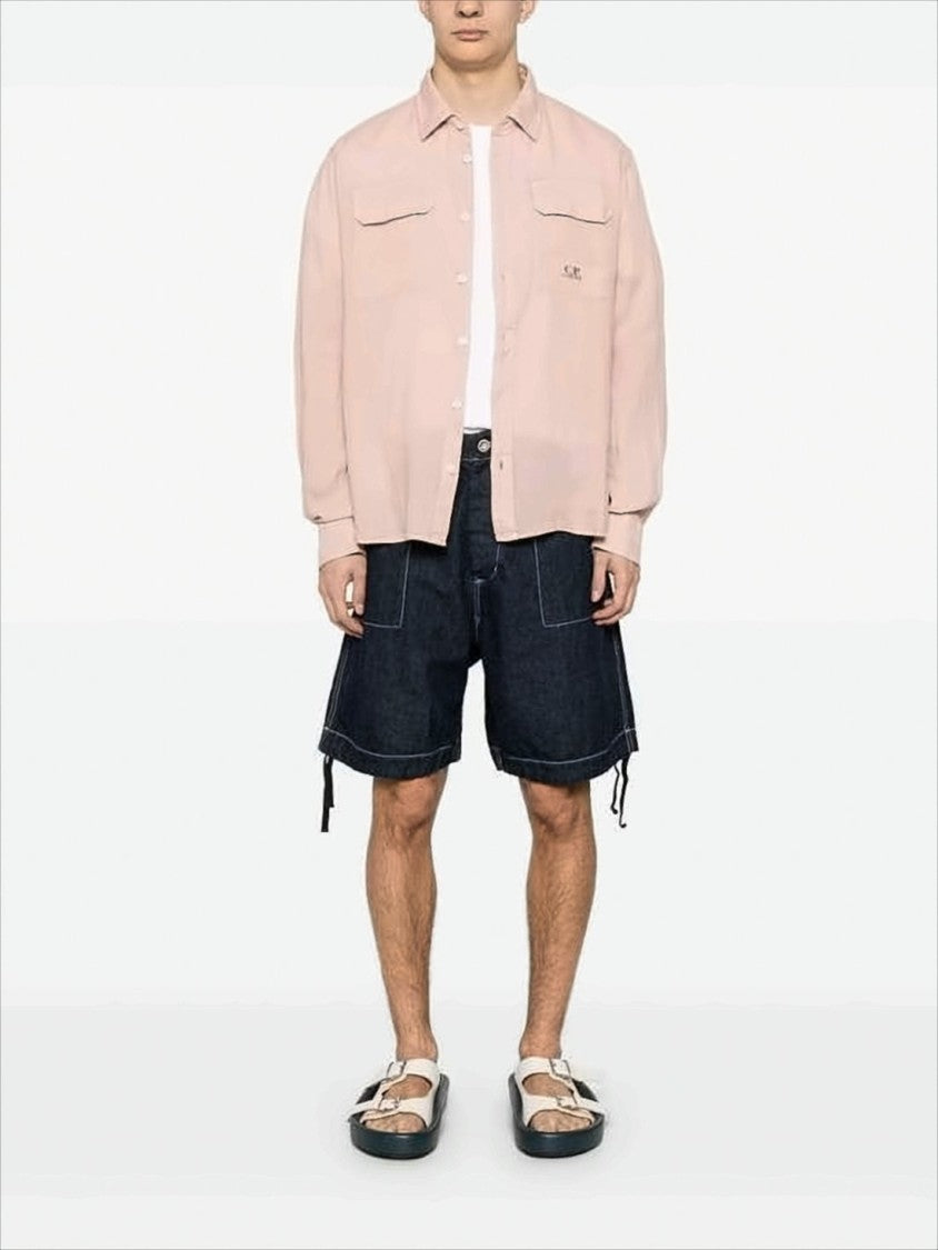 C.P. Company Long-Sleeve Linen Shirt With Classic Collar