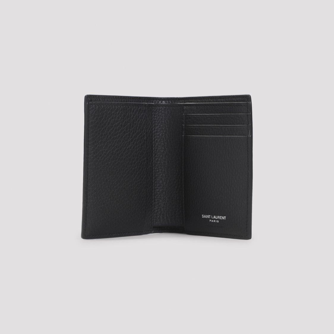 Saint Laurent Compact Textured Calf Leather Wallet