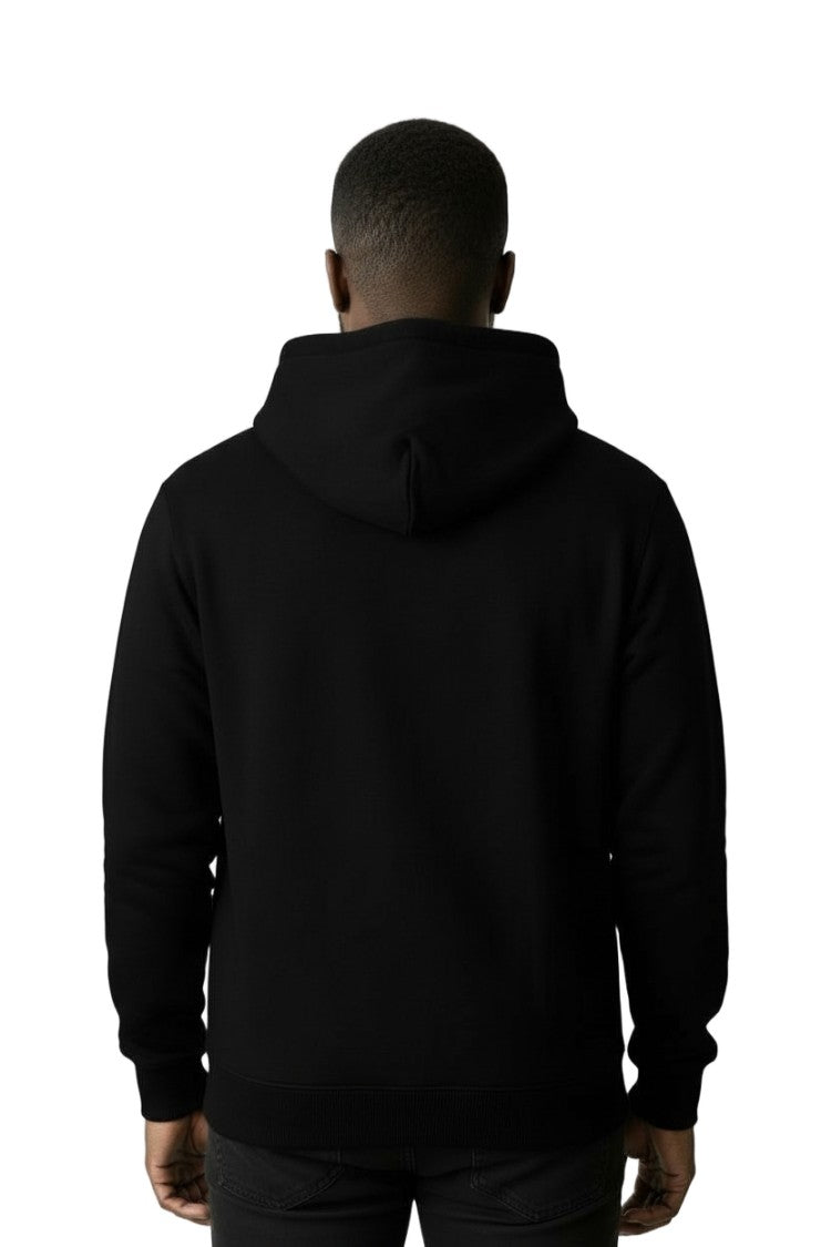 Dior Solid Black Cotton Fleece Hoodie