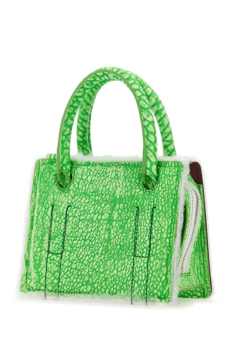 Dentro Printed Leather Mini Otto Handbag