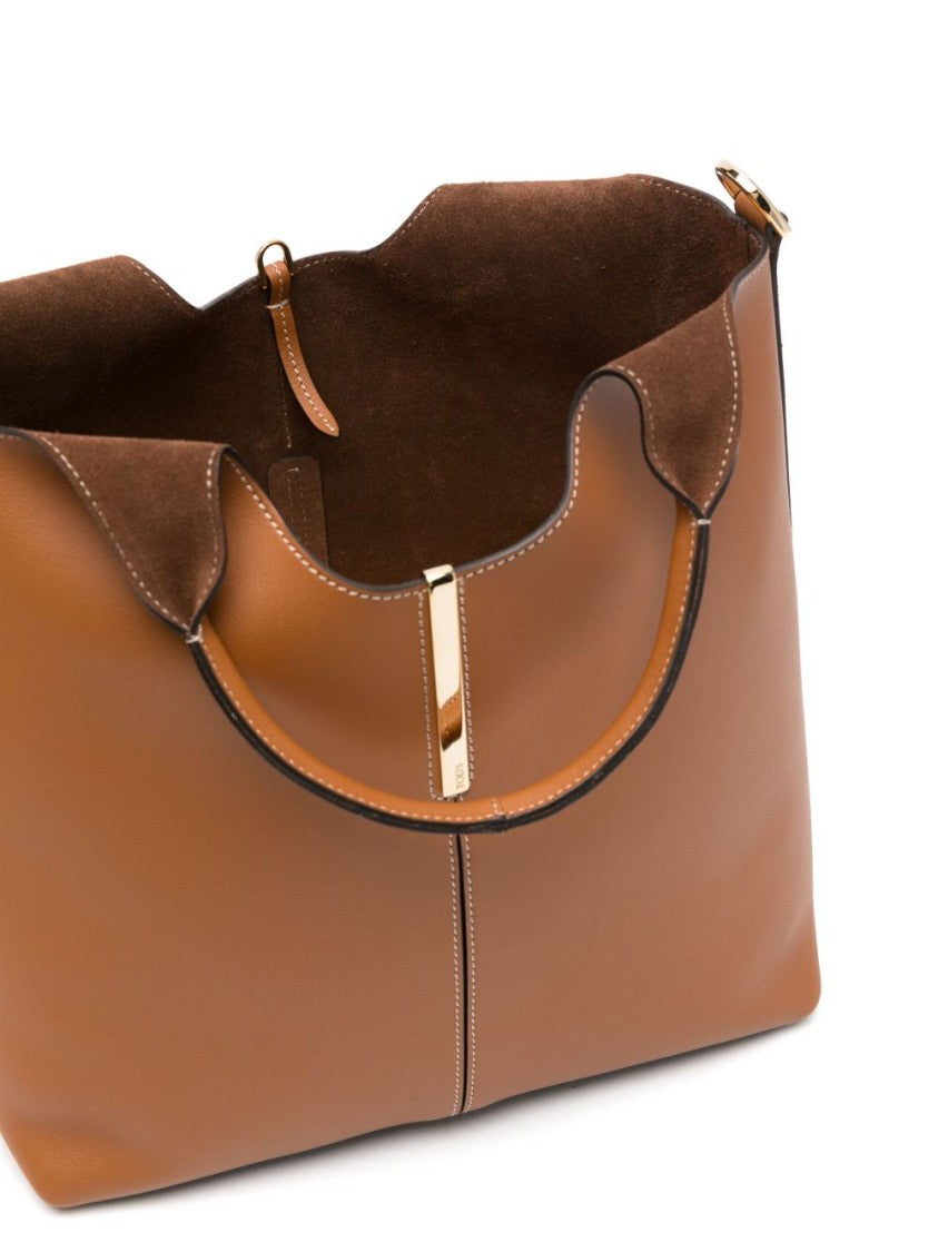 Tod's Spacious Calfskin Leather Tote Bag
