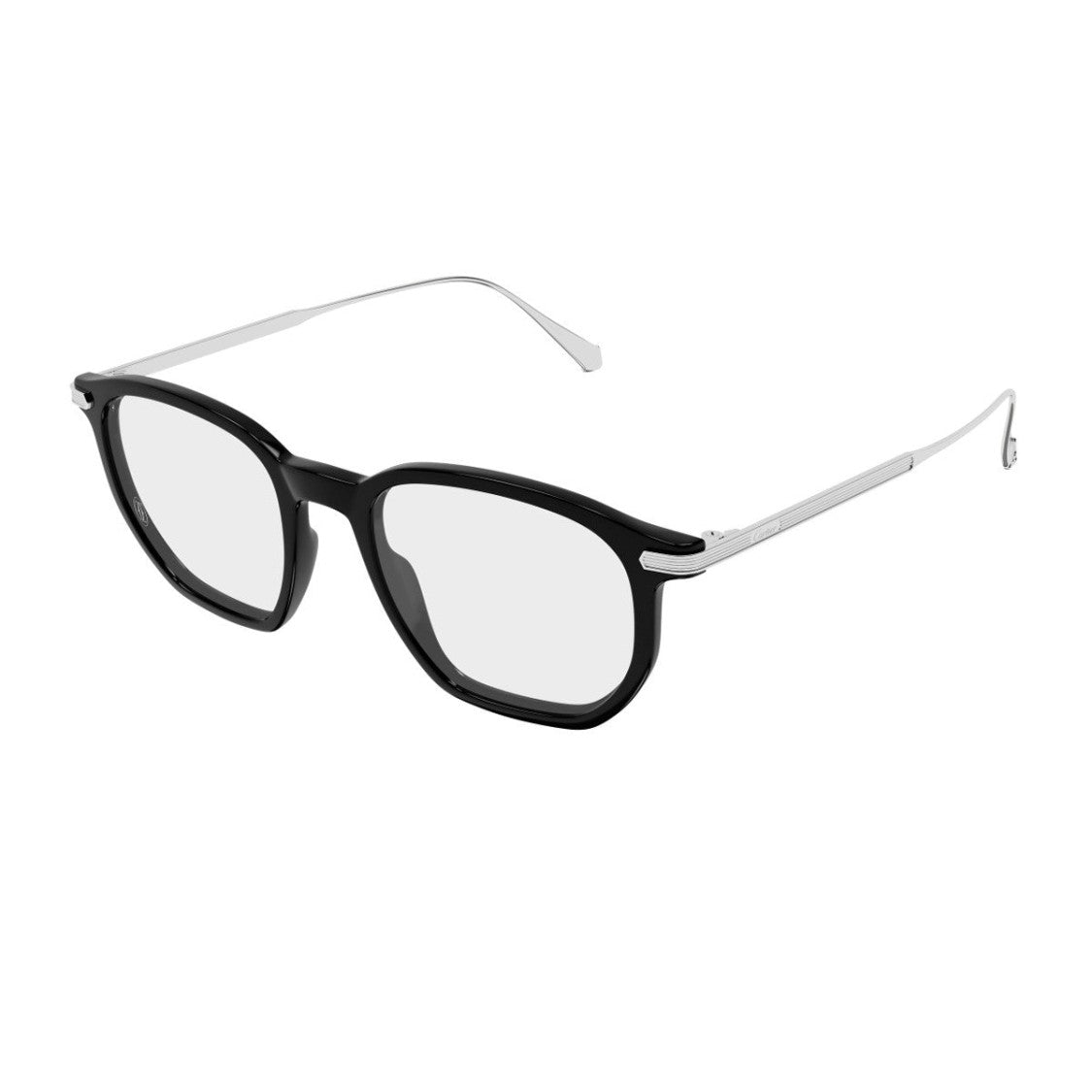 Cartier Black Signature C De Cartier Acetate Titanium Square Sunglasses