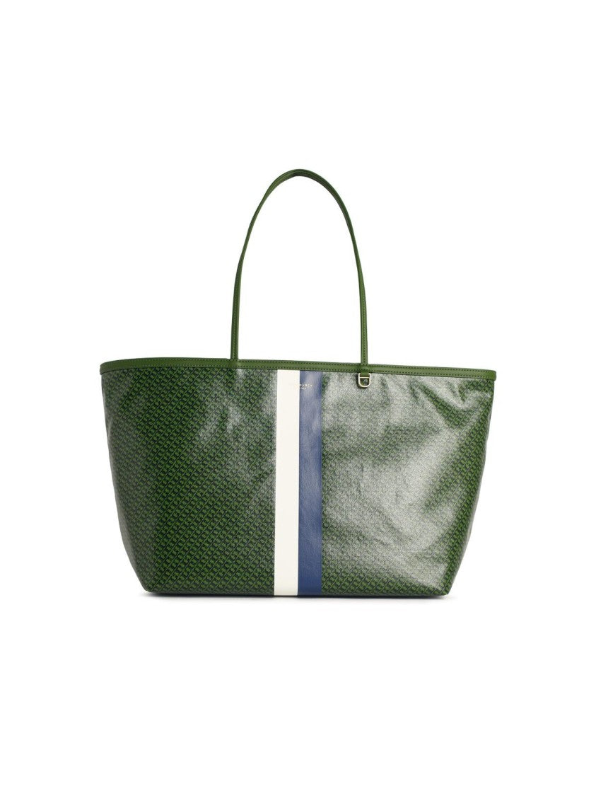 Tory Burch 'Racer' Green Cotton Blend Bag
