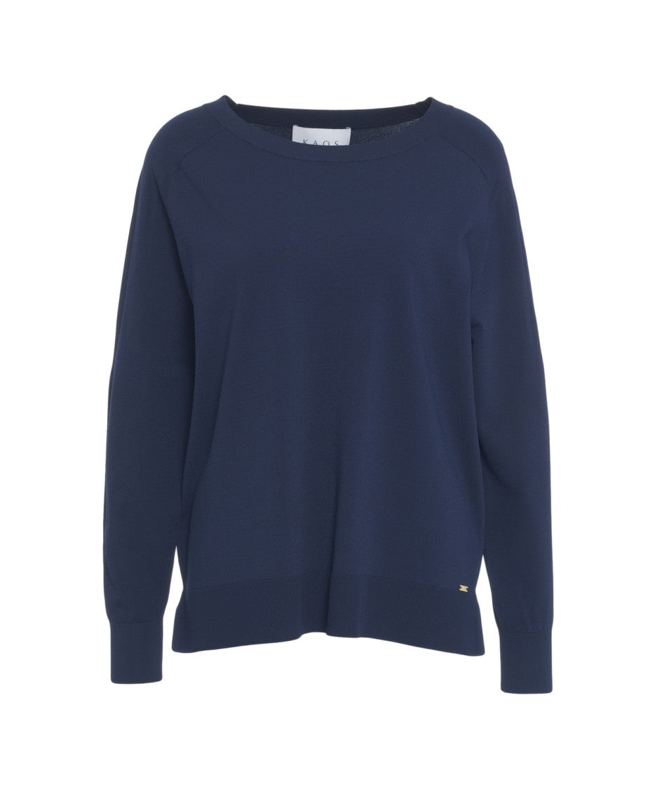 Kaos Viscose Sweater With Raglan Sleeves