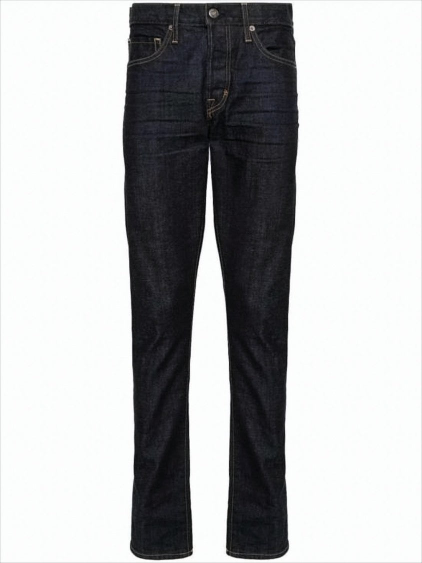Tom Ford Straight-Leg Indigo Wash Denim Pants