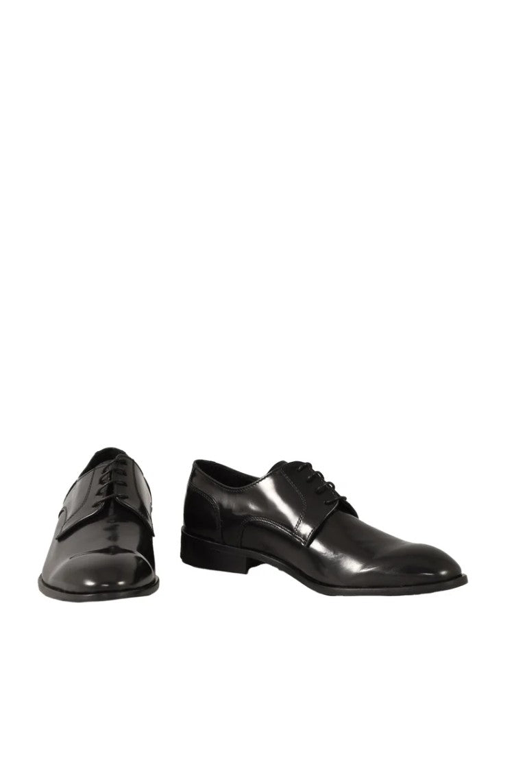 Officina Borghese Black Leather Shoes