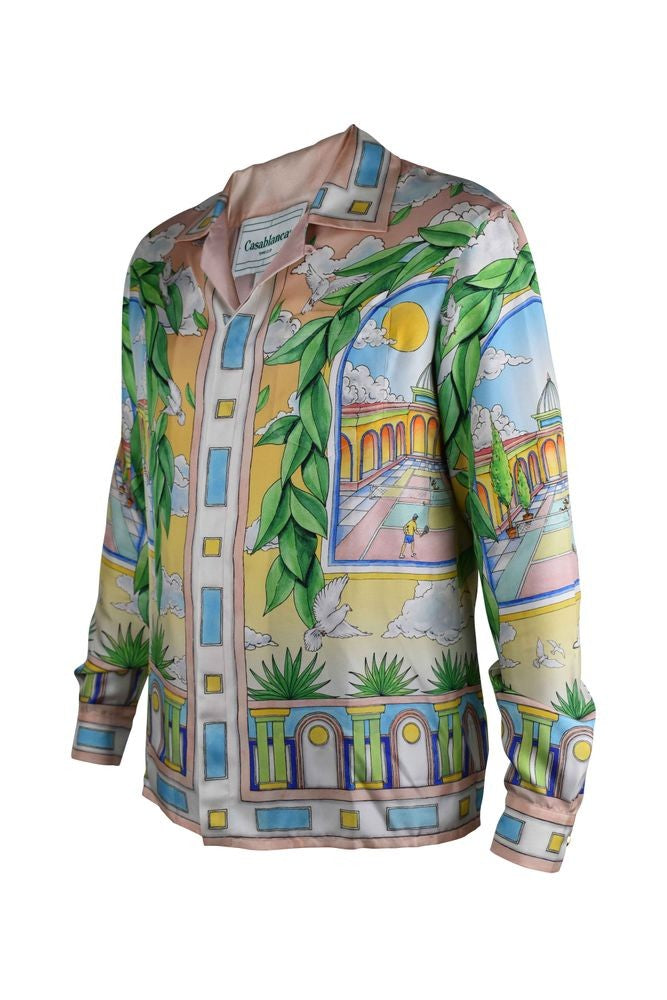 Casablanca Silk Satin “Paysage Ideal” Shirt