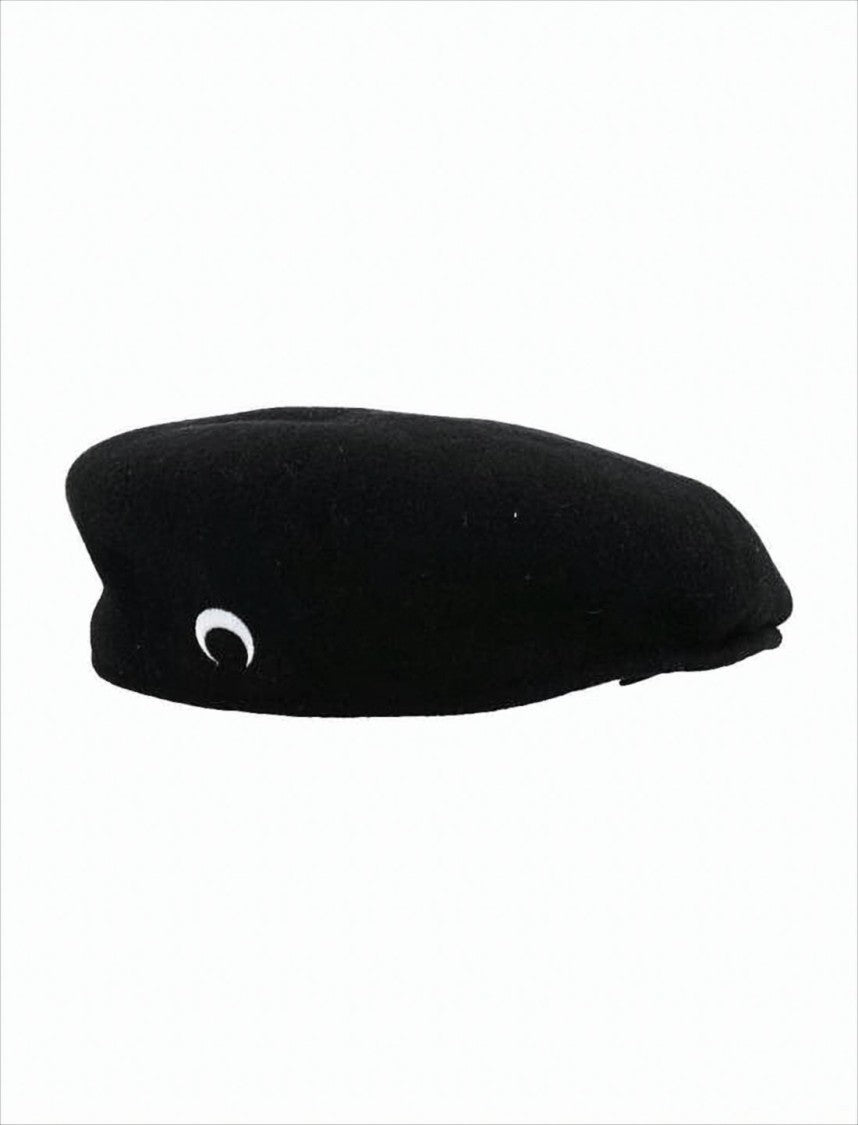 Marine Serre Classic Wool Beret With Crescent Moon Emblem