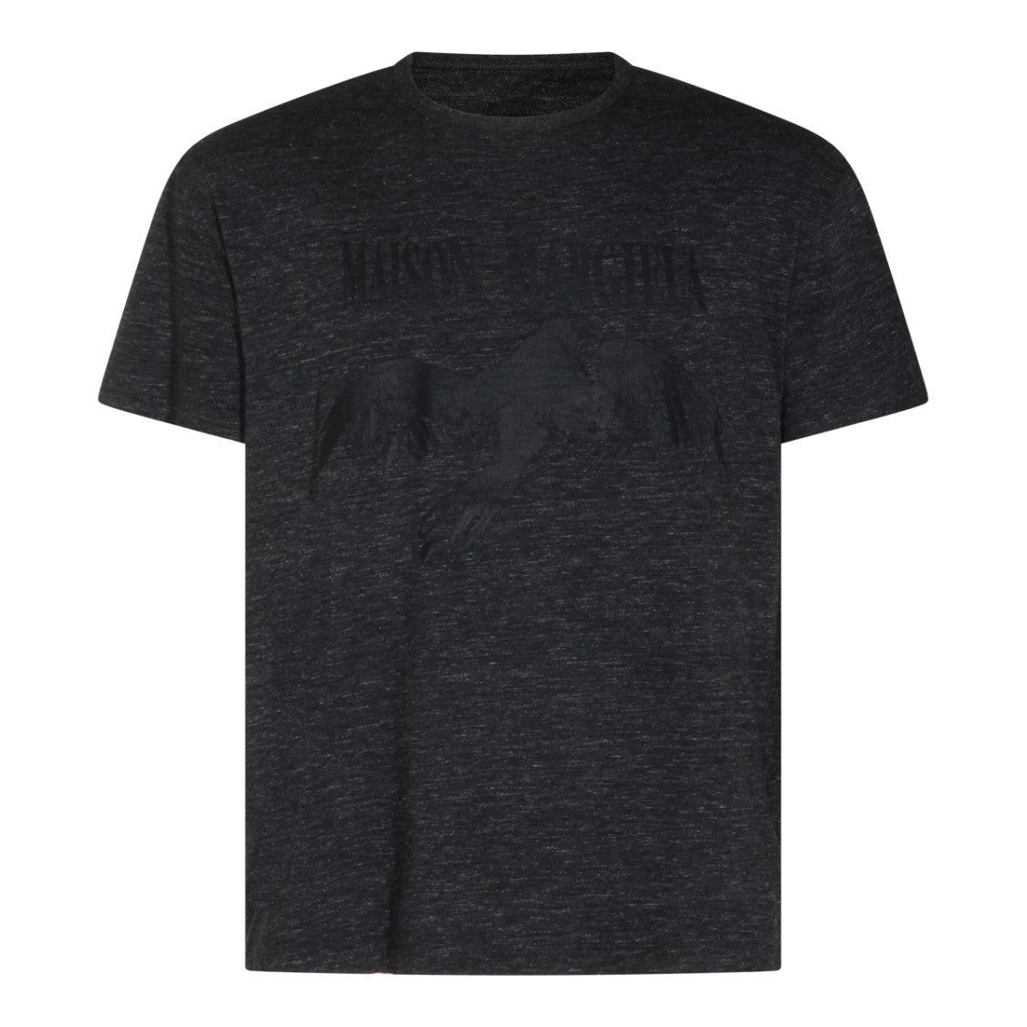Maison Margiela Anthracite Tone-On-Tone Printed Cotton T-Shirt