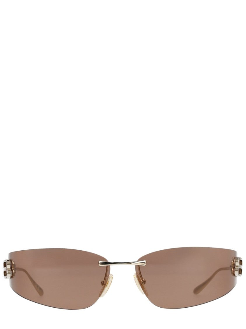 Balenciaga Gossip D-Frame Rimless Metal Sunglasses