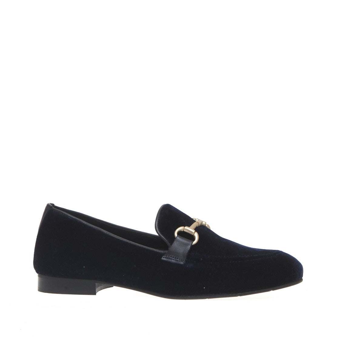 Poesie Veneziane Blue Velvet Horsebit Moccasin