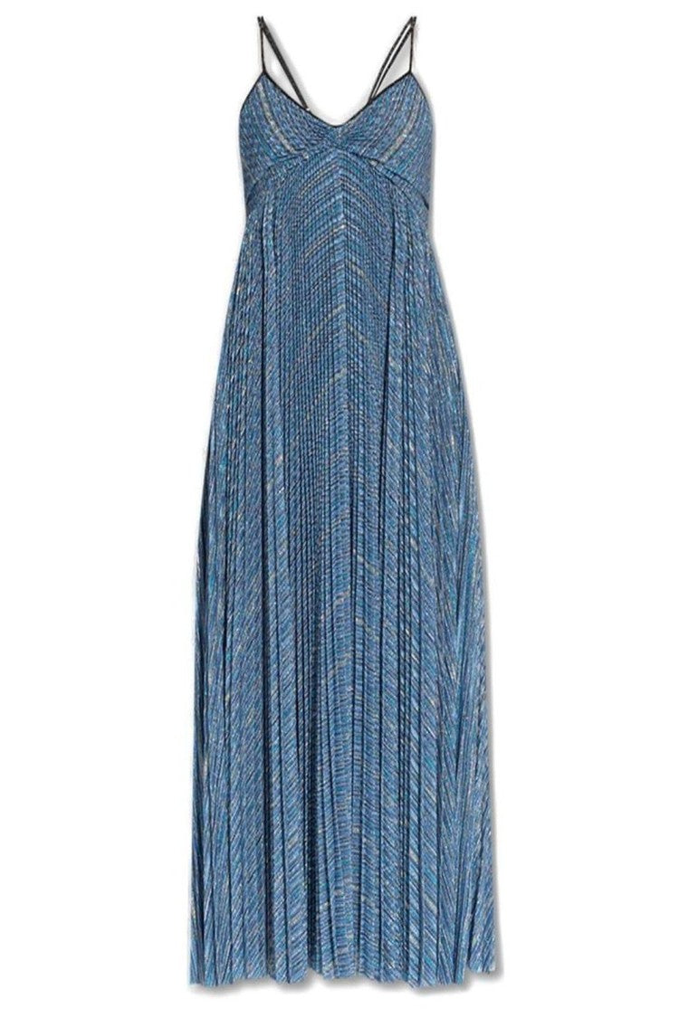 Forte Forte Lurex Pliss' Tulle Slip Dress