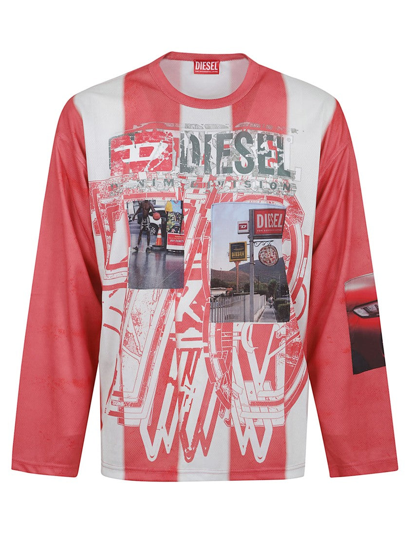 Diesel Long-Sleeved Technical Fabric T-Shirt