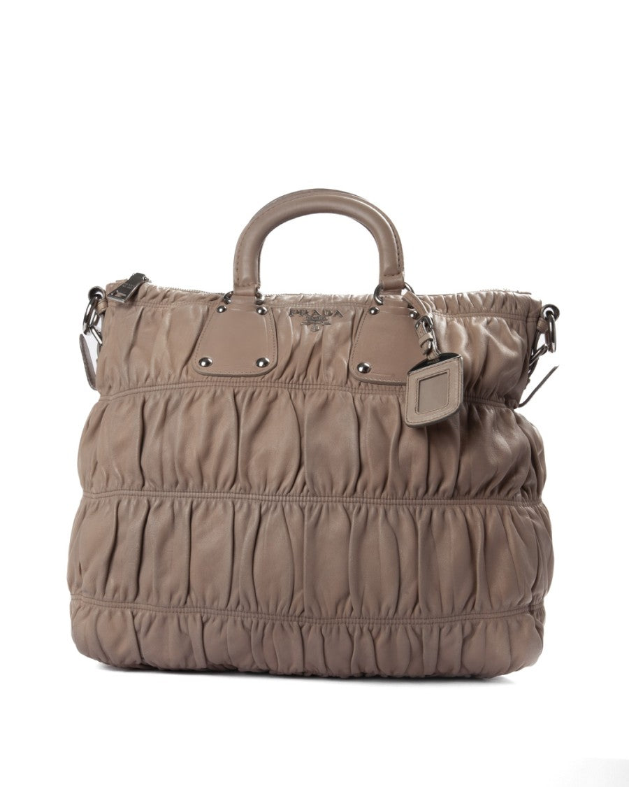 Prada Medium Embossed Shopper In Antique Pink