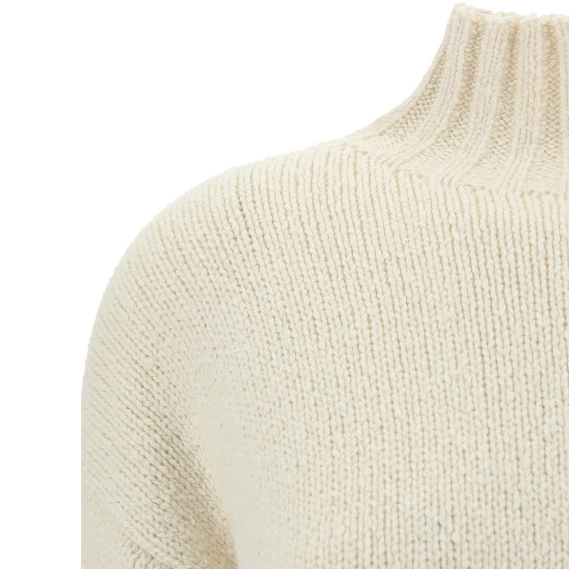 Jil Sander Wool And Silk Sweater With High Neck