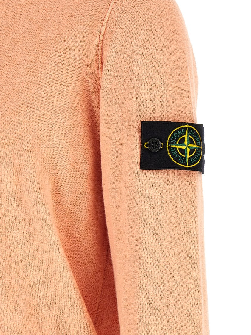 Stone Island Fine Knit Sweater With Logo Badge Detail