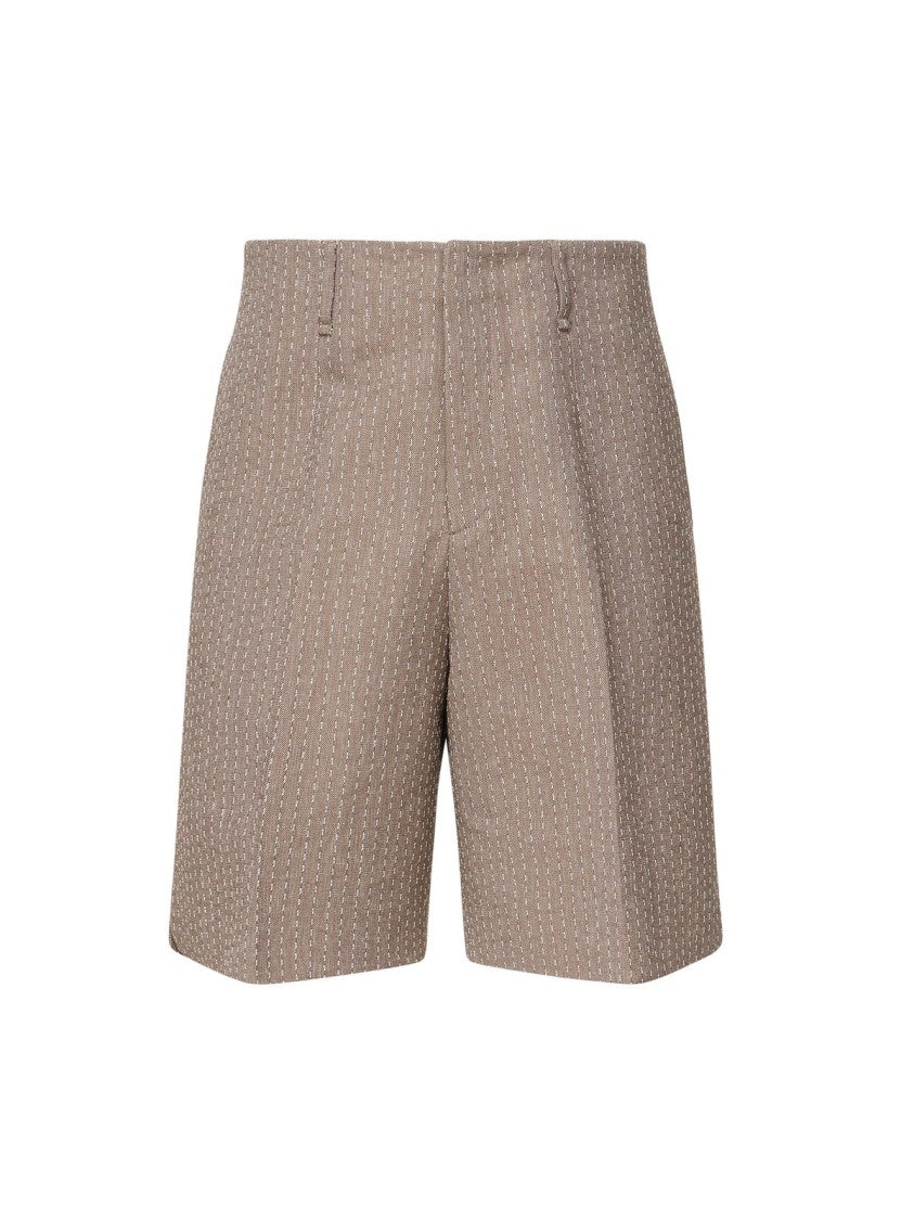 Fendi Tailored Grey Shorts With Minimalist Design