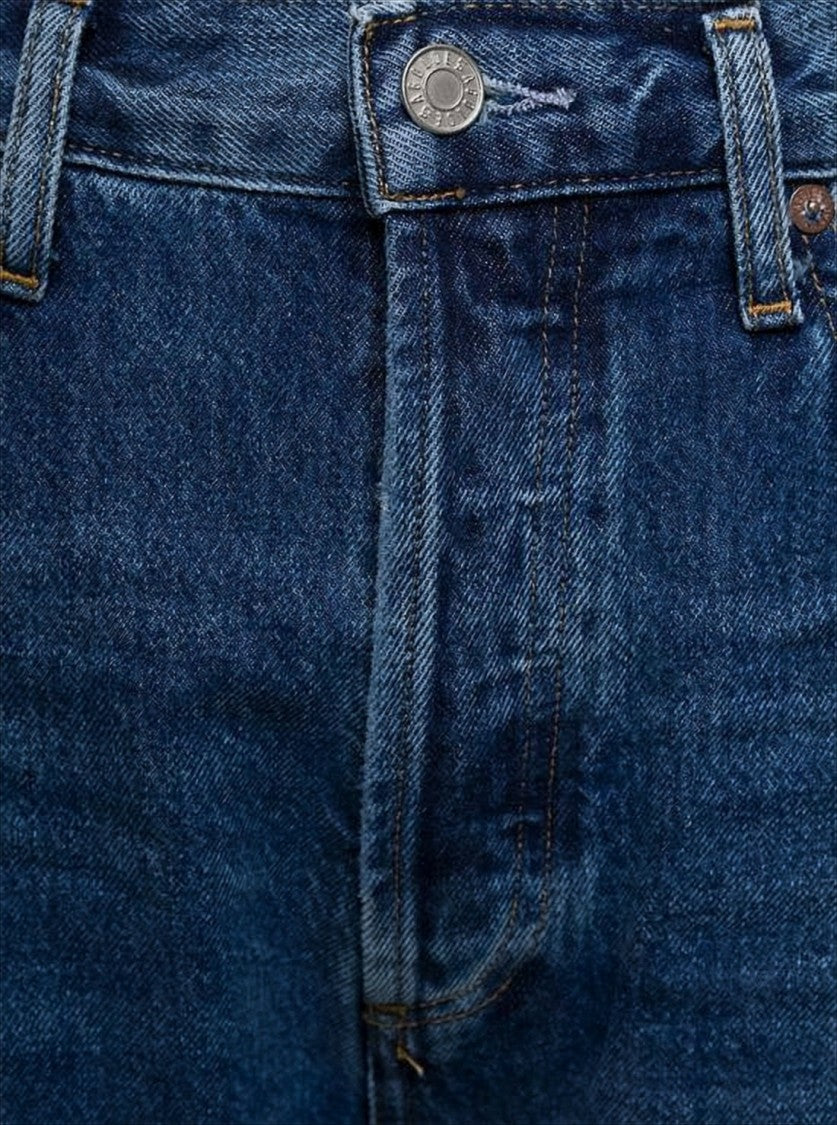 Agolde Classic Straight-Leg Indigo Denim Pants With Five-Pocket Design