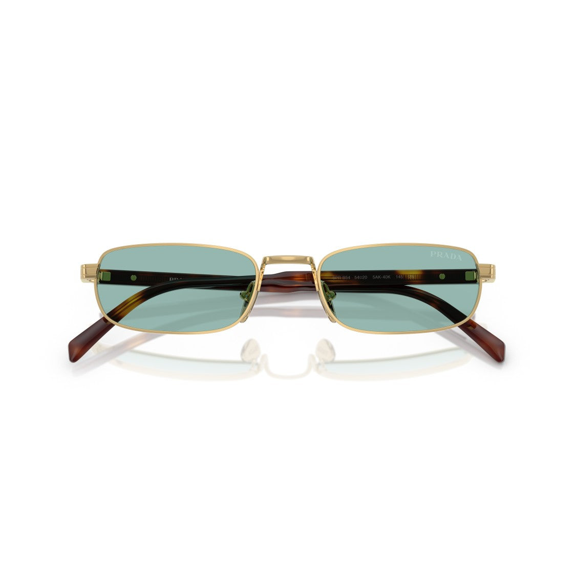 Prada 0Pr B54s Gold-Tone Metal Rectangular Sunglasses