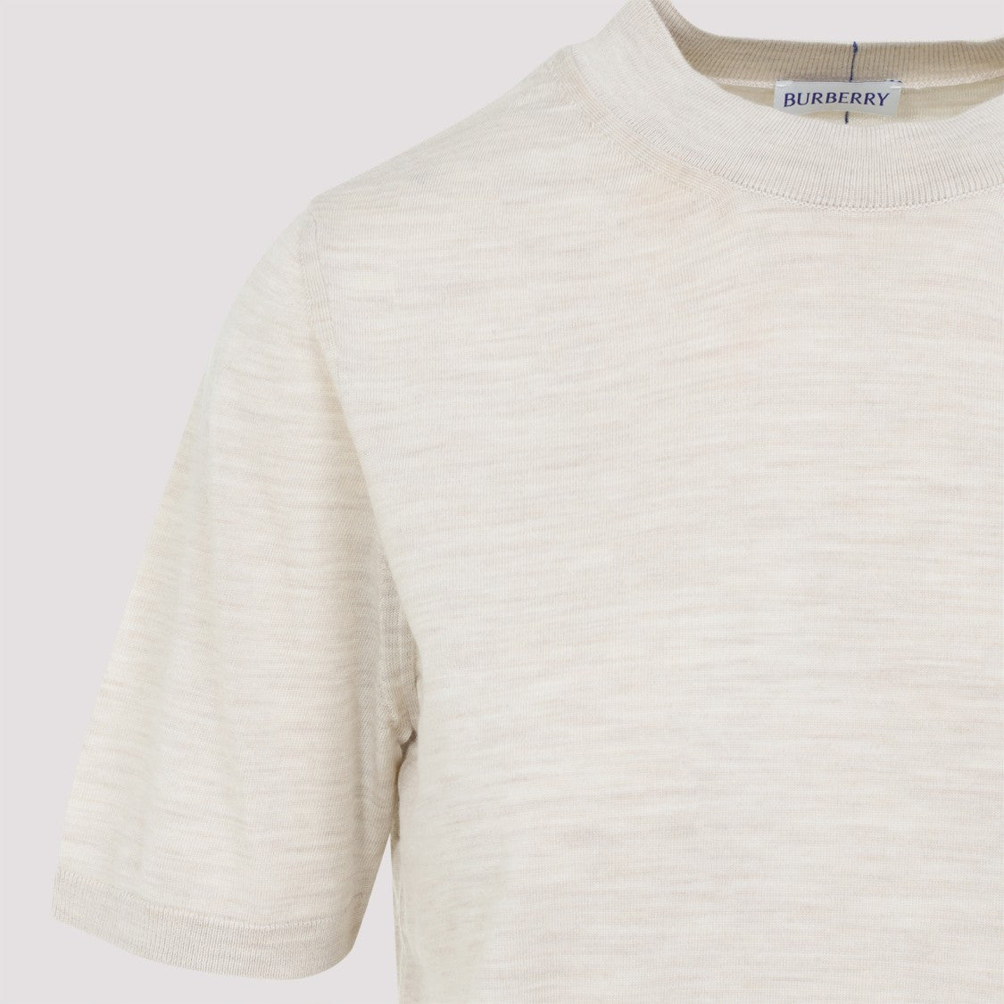 Burberry Short-Sleeved Top With Classic Crew Neckline