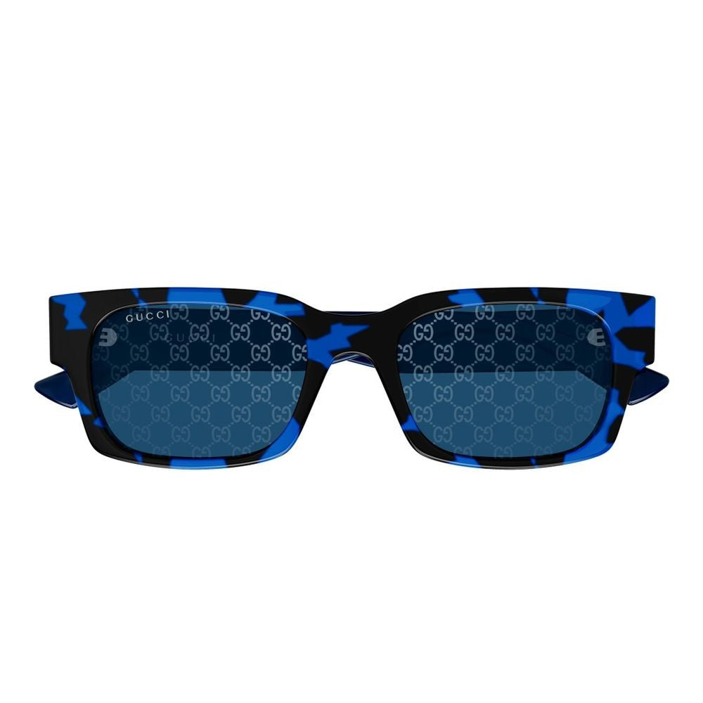 Gucci Rectangular Bold Patterned Sunglasses With Havana Design Gg2084s Linea Sign