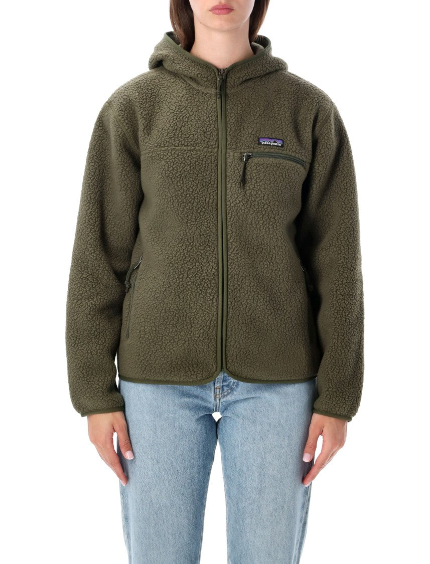 Patagonia Green Retro Pile Brushed Recycled Polyester Fleece Hoodie
