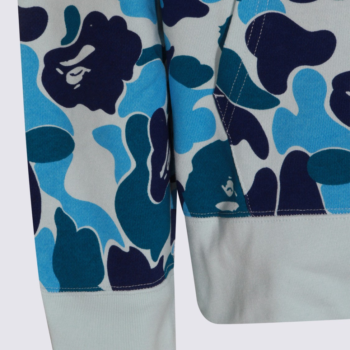 Bape Camo Print Hoodie With Graphic Logo And Front Pocket
