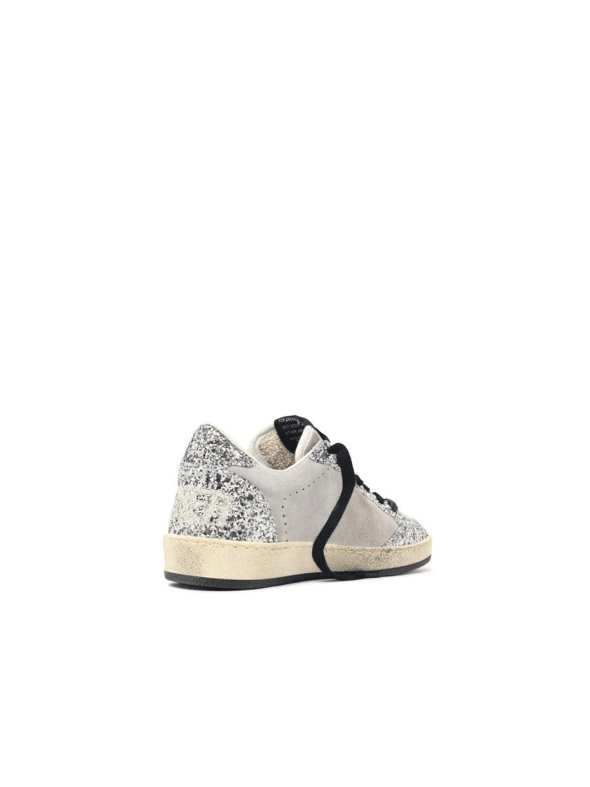 Golden Goose 'Ball Star' Silver Suede Sneakers