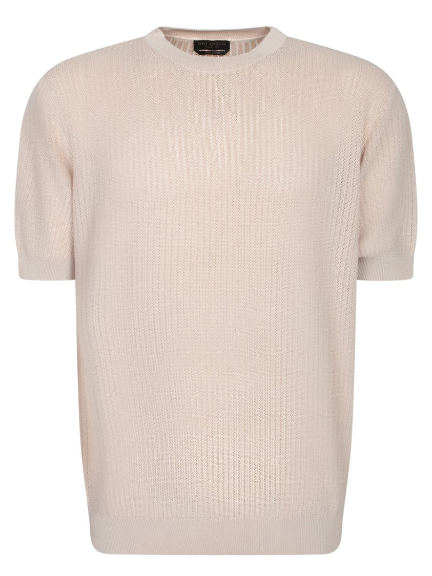 Dell'oglio Textured Crochet T-Shirt