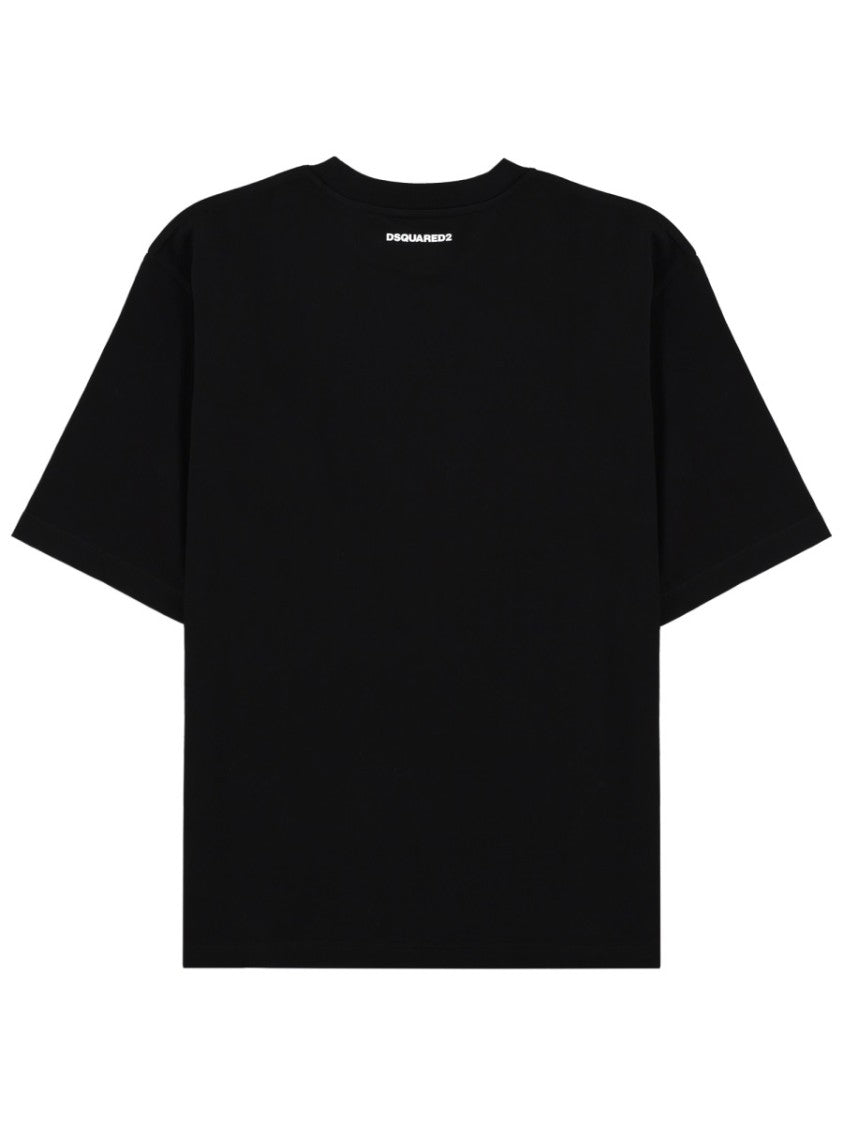 Dsquared2 White Iconique Text Printed T-Shirt