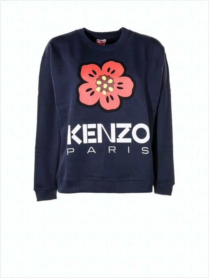 Kenzo Relaxed-Fit Long-Sleeved Sweatshirt With Floral Graphic Detail