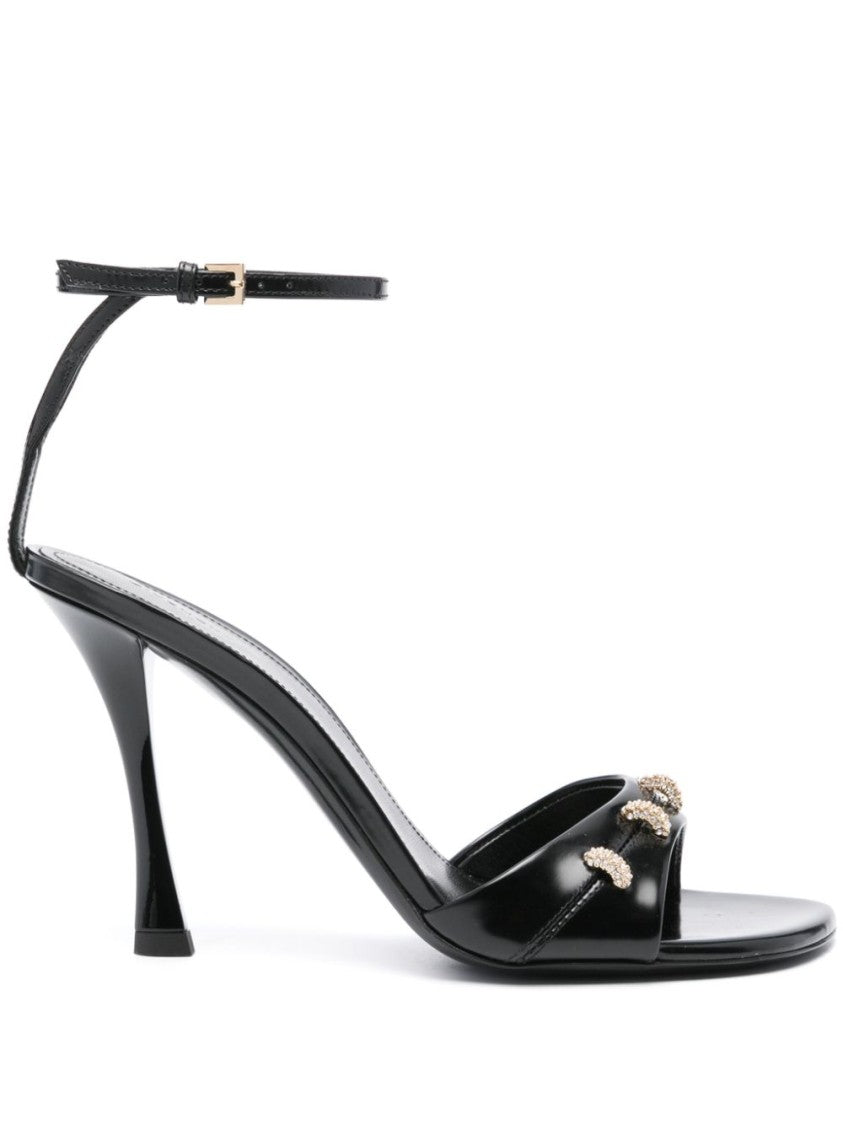 Givenchy High Stiletto Black Calf Leather Sandals
