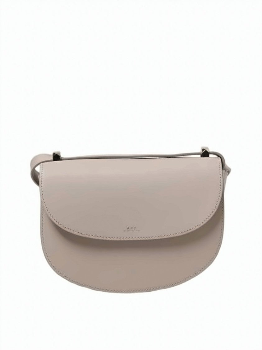 A.P.C. Curved Silhouette Shoulder Bag With Flap Closure And Adjustable Strap