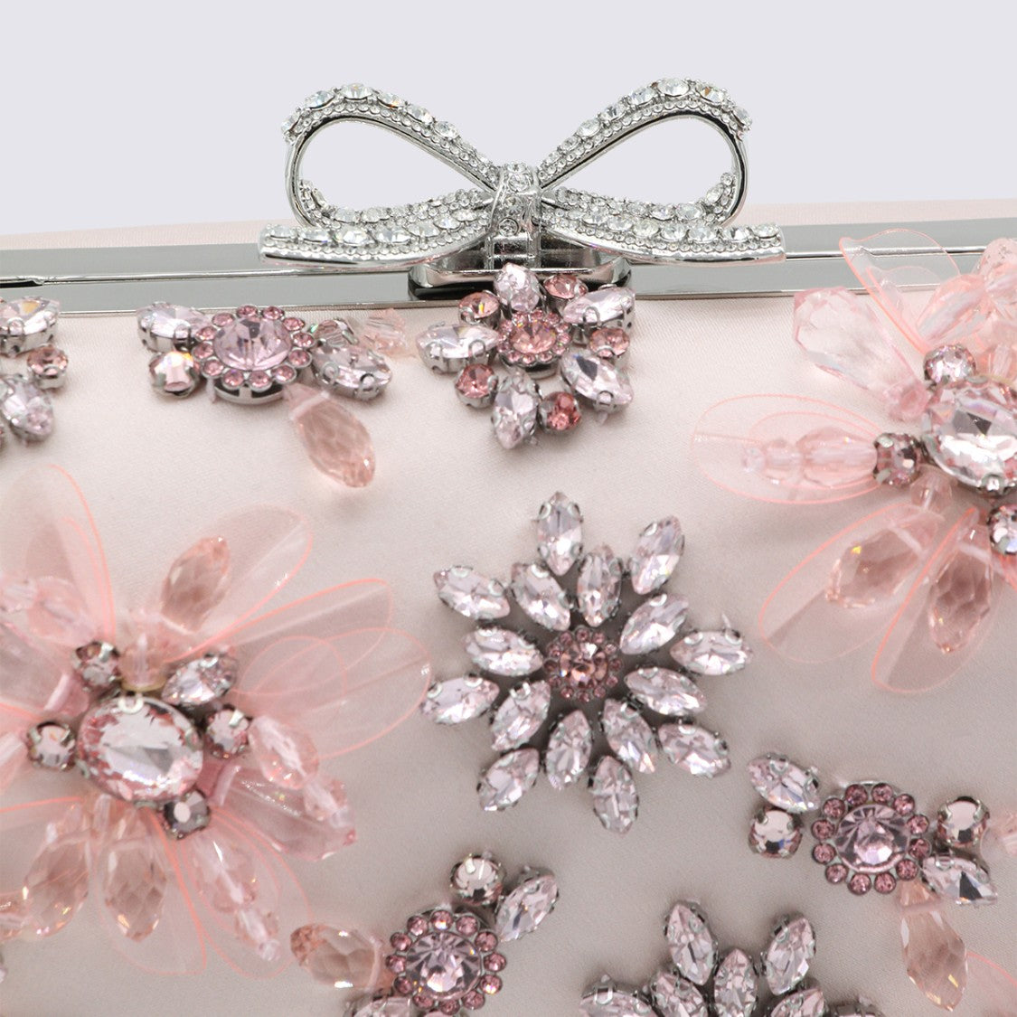 Self-Portrait Pink Embellished Clutch