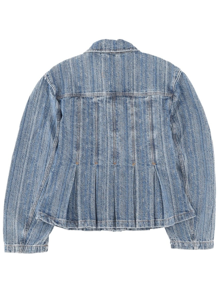 Ganni Blue Regular Fit Denim Jacket