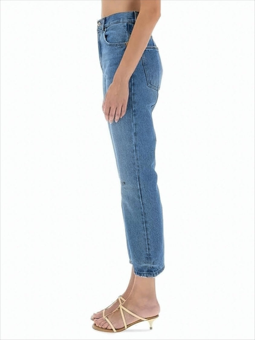 Jacquemus Mid-Rise Denim Pants With Flared Legs