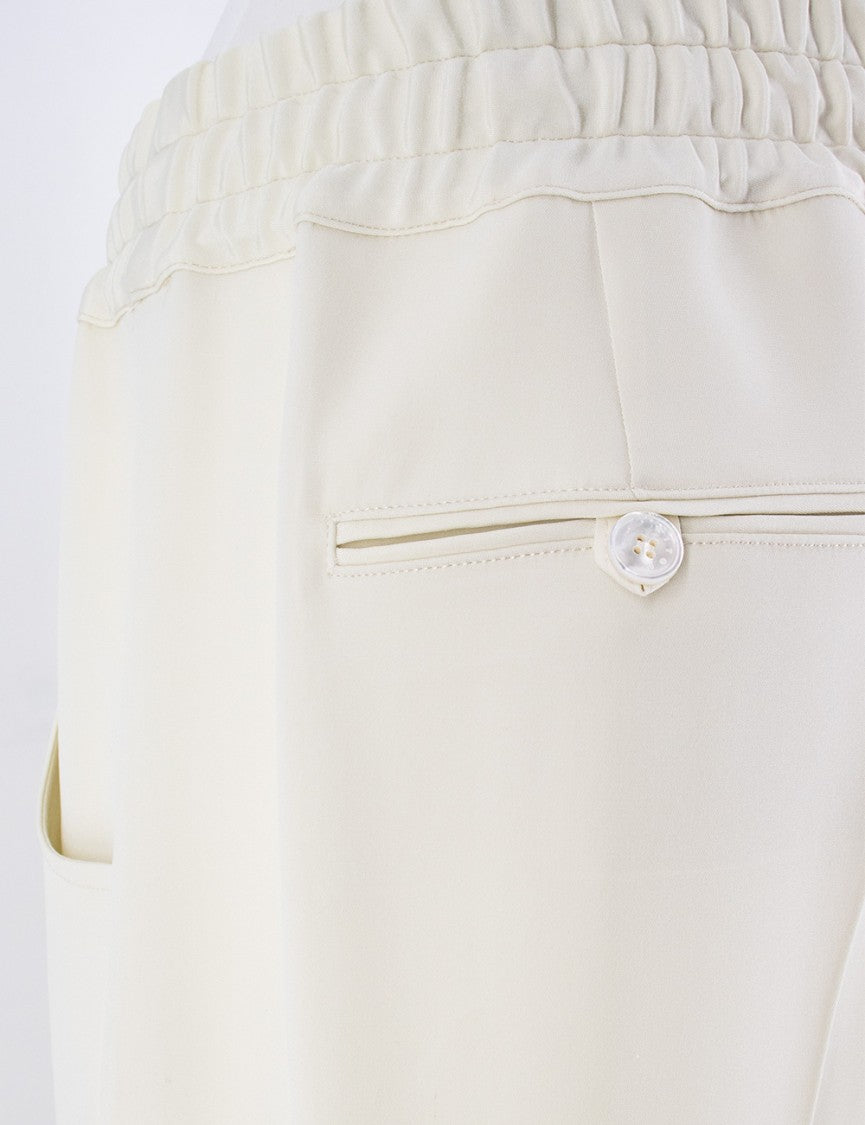 Kiton Loose-Fit Silk Trousers With Drawstring Waistband