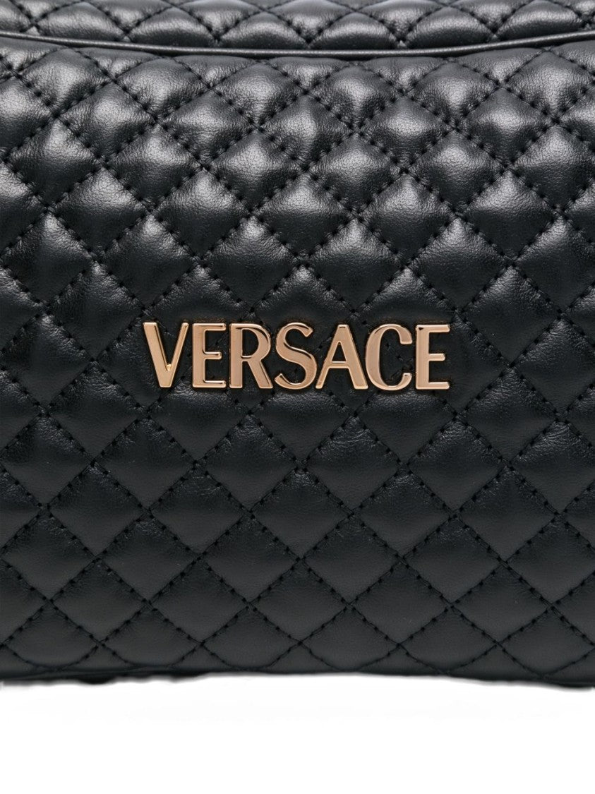 Versace Quilted Lamb Leather Shoulder Bag