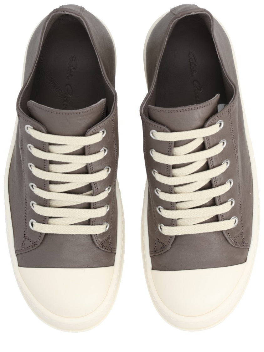 Rick Owens Muted Taupe Ram Leather Sneakers