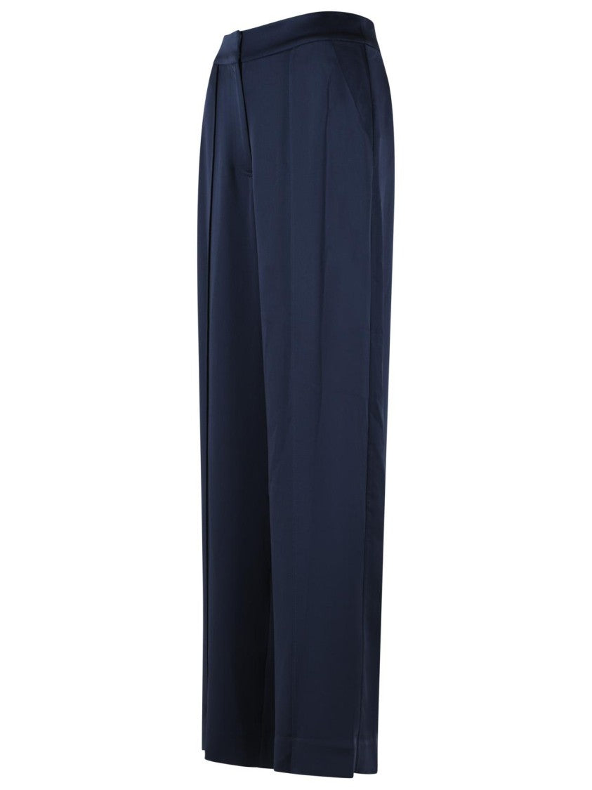 Simkhai Navy Blue Acetate-Blend Kira Wide-Leg Pants