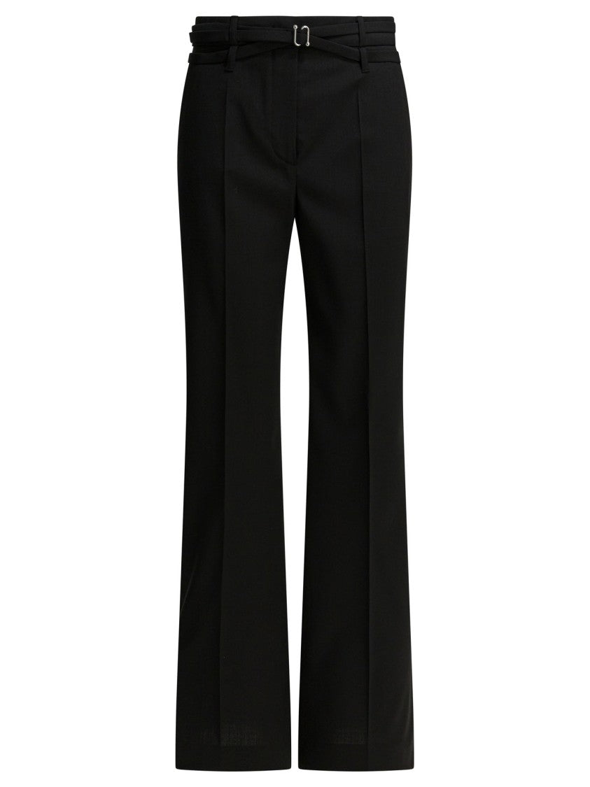 Max Mara Tailored Wide Trousers With Double-Belt Detail