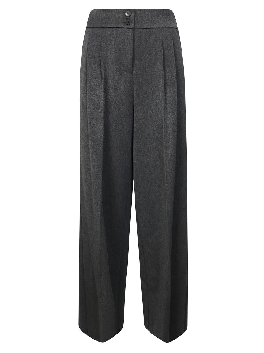 Patrizia Pepe Wide-Leg Trousers With High Waist And Double-Button Closure