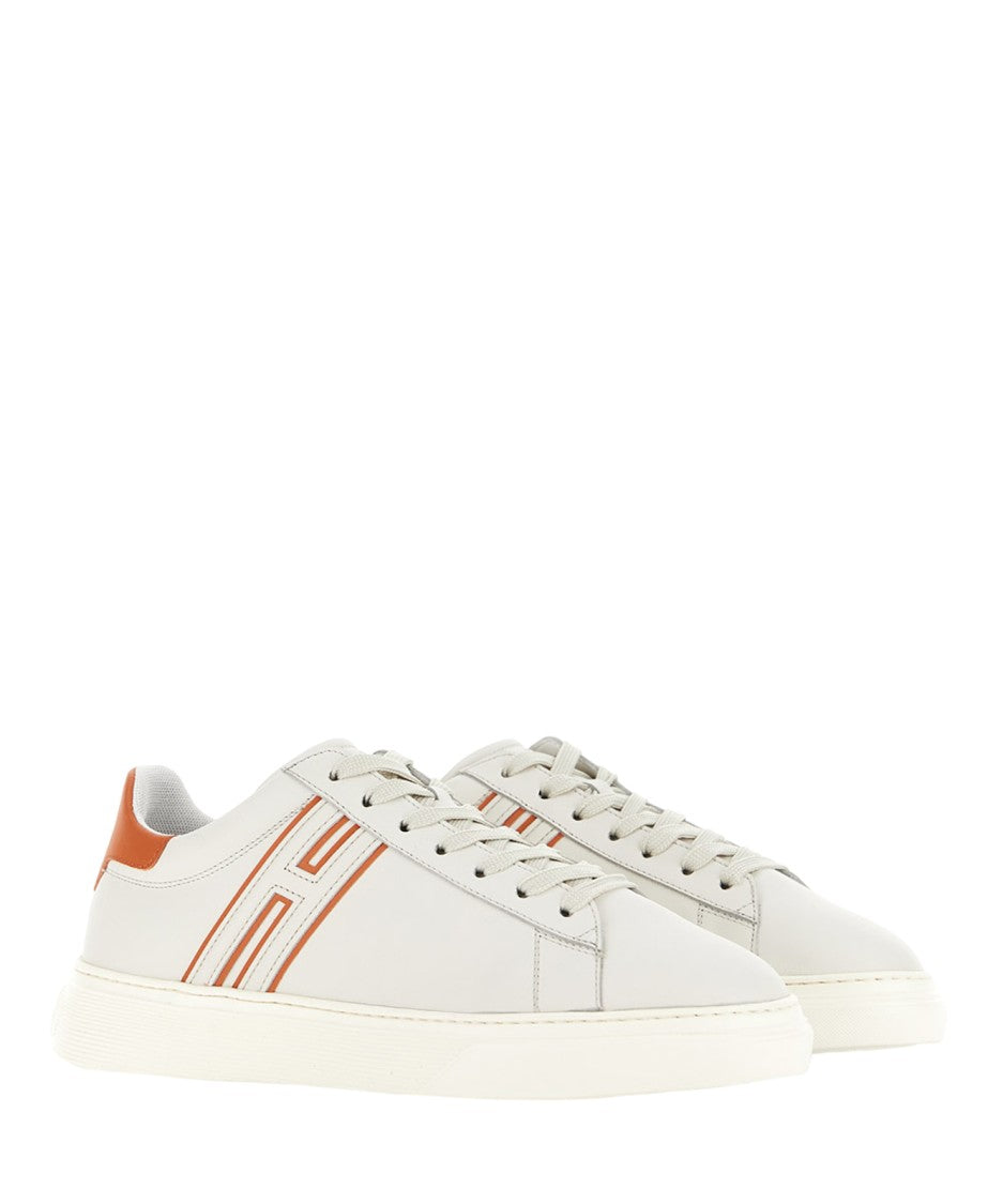 Hogan Low-Top Sneakers In Smooth White Leather