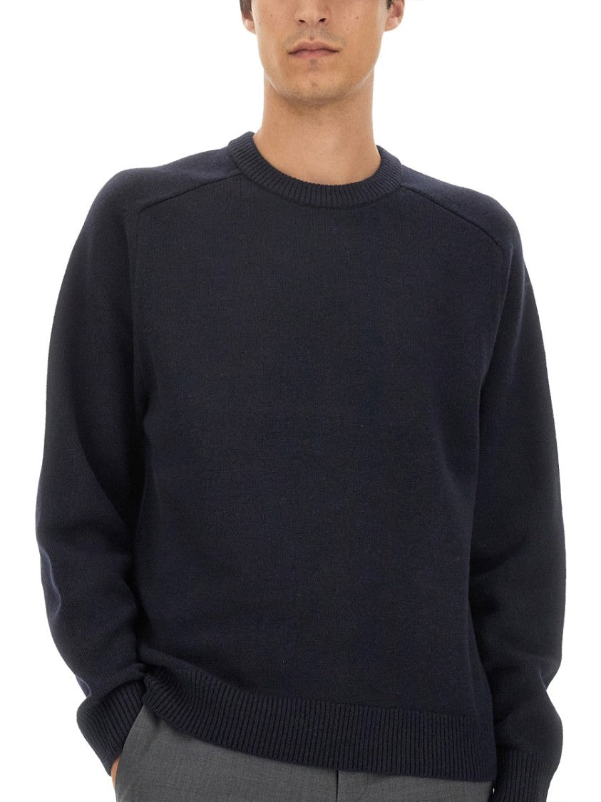 Theory Minimalist Black Wool Jersey Sweater