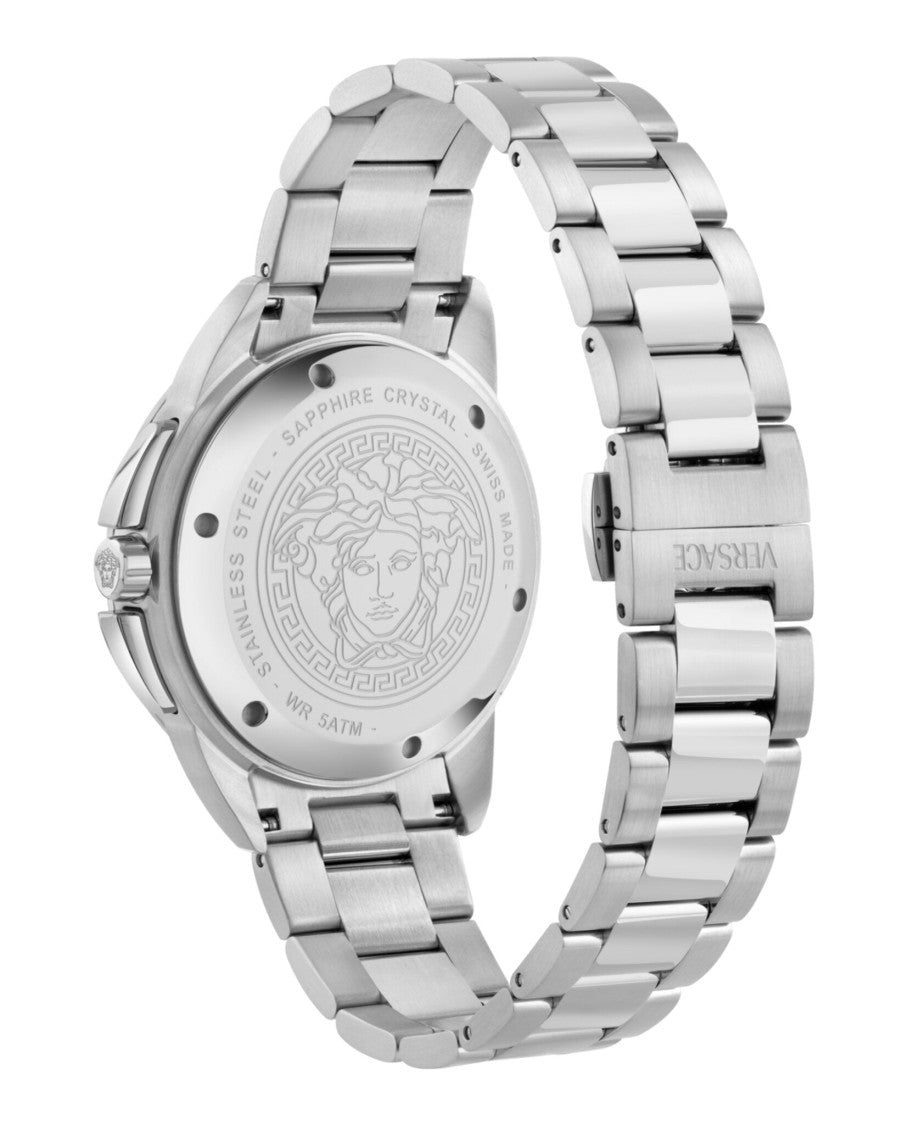 Versace V-Sport Chronograph Bracelet Watch With Blue Matte Dial