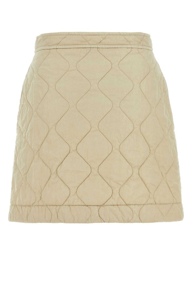 Burberry Sand Nylon Mini Skirt